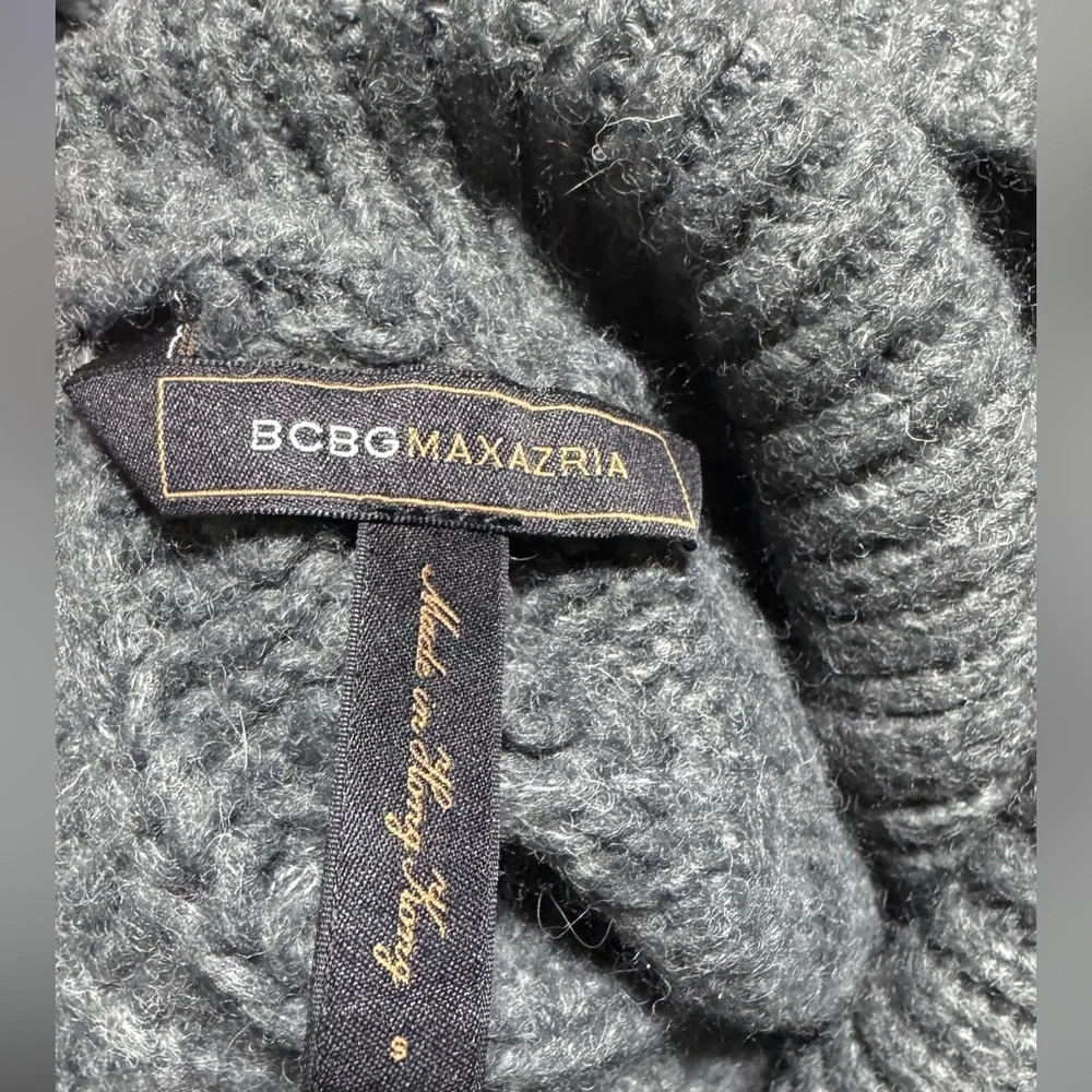 BCBGMAXAZRIA cable knit wool blend sweater